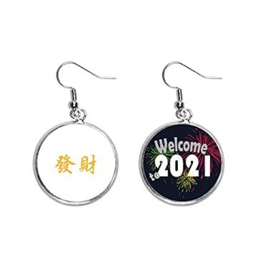 Imagem de Brinco com pingente de orelha para implicação festiva, contorno dourado, joia 2021 Blessing