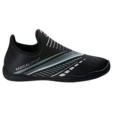 Imagem de Sapatilha Aquatica Tenis Hibrido Flexível Versátil Top AS313 Cor:Preto Branco;Tamanho:43