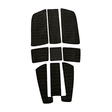 Imagem de 9x Traction Pad Deck Deck Pads Tail Pads Acessórios Decking Deck Pad Deck de Prancha Grip Grip Surf Shortboards Skimboarding Paddleboard, PRETO