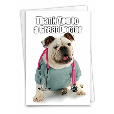Imagem de Cartão de papel Thank You to a Great Doctor Funny Thank You com envelope 9115