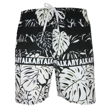 Imagem de Short Alkary Elástico Folhas Preta-Masculino