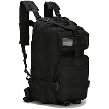 Imagem de Mochila Escolar De Náilon Mochila À Prova D'água Para Atividades Ao Ar Livre Para Esportes Acampamento Caminhadas Caminhadas Bolsa,Preto (30l),A,bonny369