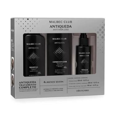 Imagem de Kit Malbec Club Antiqueda: Shampoo 250ml + Condicionador 250ml + Tônico Capilar 100ml