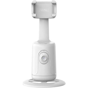 Imagem de Estabilizador Gimbal Smart 360° Auto Face Tracking Desktop Selfie Robot Cameraman com Lente Ajustável Suporte de Telefone Base Estável para Smartphone Vlog Live Streaming Video Chat (Branco)