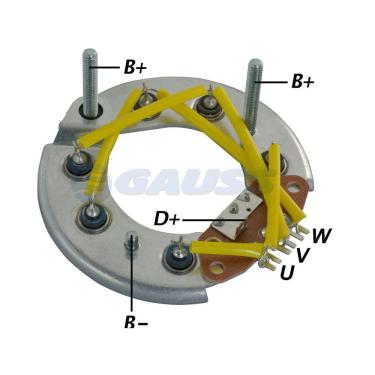 Imagem de Retificador Do Alternador Escort Gol Saveiro Voyage 85A - Gauss - GA1274