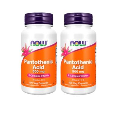 Imagem de Now Foods Ácido Pantotênico 500mg Complexo B 100Cap 2 unidades Produto Importado