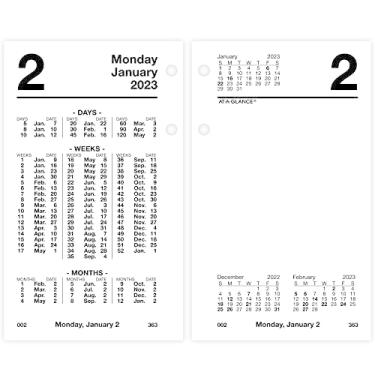 Imagem de Refil diário de calendário de mesa 2023 da AT-A-GLANCE, 8,8 cm x 15,2 cm, padrão, financeiro (S17050)