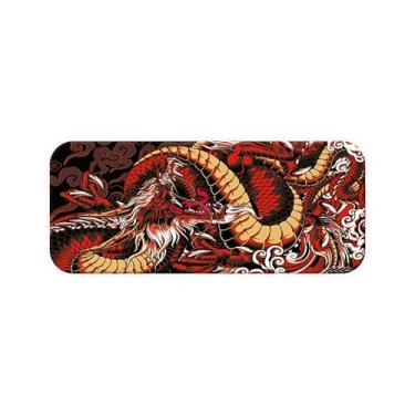 Imagem de Mouse Pad Gamer Dragão Japones 90x40 mousepad gamer Extra Grande (Vermelho)