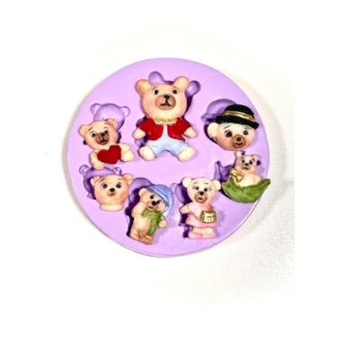 Imagem de Confeitaria dos moldes, F76 MOLDE DE SILICONE URSINHO CONFEITARIA BISCUIT