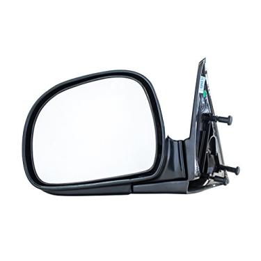 Imagem de Dependable Direct Espelho lateral do motorista para Chevy S10 Blazer GMC Sonoma Jimmy Isuzu Hombre Oldsmobile Bravada (1994-1998) retrovisor retrovisor esquerdo liso preto não aquecido dobrável