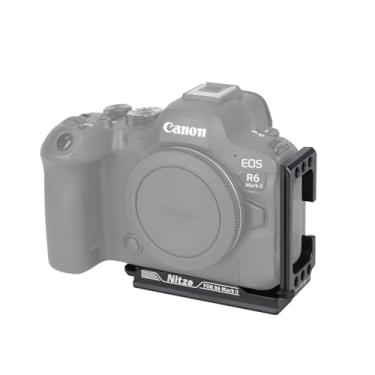 Imagem de Nitze Suporte em L para Canon R6 Mark II / R6, com placa de liberação rápida Arca integrada e vários orifícios com rosca de 1/4"-20 - T-C05A