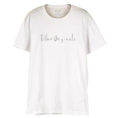 Imagem de Camiseta Ellus Cotton Fine Classic Masculina Branca-Masculino