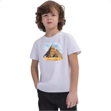 Imagem de Camiseta Infantil Piramide De Queops Watercolor - Alearts