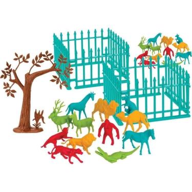 Imagem de Playset Zoologico Figuras Arvore e Cercas 1040 - Gulliver