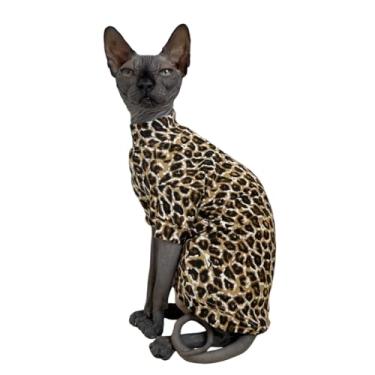 Imagem de Camiseta de algodão Sphynx edição limitada para gatos sem pelos roupas para animais de estimação gatinho gola redonda camisetas colete gatos e cães pequenos vestuário (Jaguar, P (1,5-2 kg))