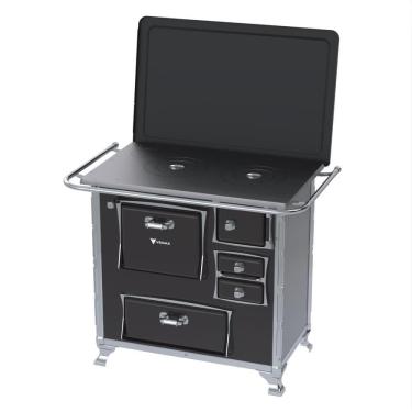 Imagem de Fogao a Lenha GII N 1 Gab Preto com Tampa