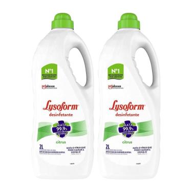 Imagem de Kit 2 Desinfetante Líquido Lysoform Citrus 2L cada