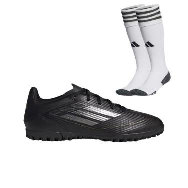 Imagem de Chuteira Society Adidas F50 Club + Meião Adidas Branco-Masculino