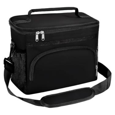 Imagem de Bolsa Termica Cooler Mantem Temperatura Espaçosa Churrasco Praia Acampamento Piquenique Lazer - 13L (PRETO)