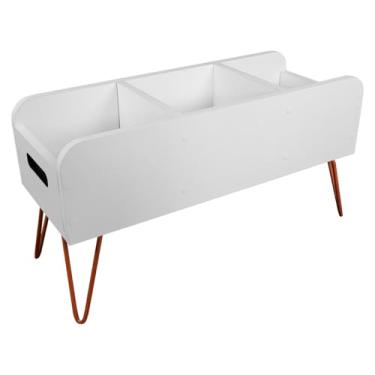 Imagem de Estante Porta Livros Infantil Revisteiro de Chão Read - Cobre/branco