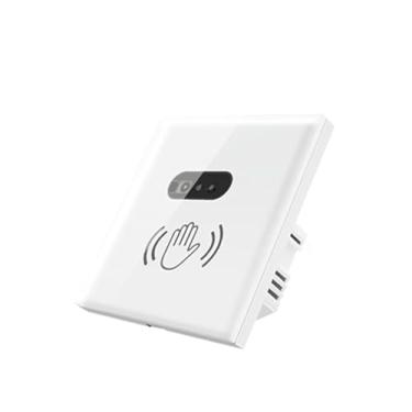 Imagem de INTERRUPTOR DE PAREDE INTELIGENTE COM SENSOR DE VARREDURA DE MÃO, PAINEL DE TELA DE VIDRO, COM TENSÃO DE TRABALHO DE 90 A 220V, CORRENTE MÁXIMA DE 10AMP, NAS CORES BRANCO E PRETO. (BRANCO, 4X4)