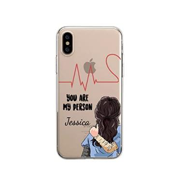 Imagem de Nome personalizado personalizado Viagem Melhor amiga Garota Celular Capa suave transparente para iPhone 13 12 11Pro Max XS Max 8Plus, 5, Girl, Left, para iphone 13 mini