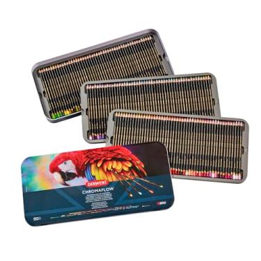 Imagem de DERWENT - LÁPIS DE COR PERMANENTE CHROMAFLOW 150 CORES ESTOJO LATA