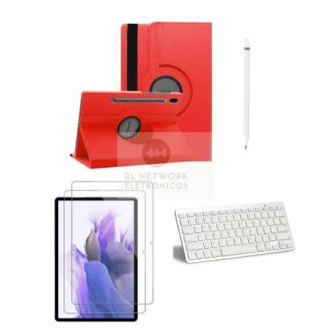 Imagem de Capa com teclado bluetooth + Película de Vídro + Caneta touch para tab