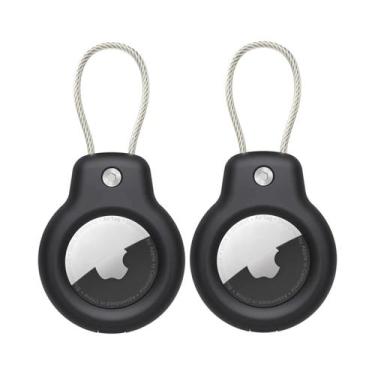 Imagem de Apple Airtag Holder Chaveiro Etiqueta De Bagagem Compatível Com Cabo D