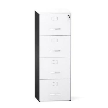 Imagem de Arquivo 04 Gavetas P25 Pandin 1,30 M Branco e Preto