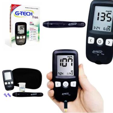 Imagem de Medidor De Glicose Digital Kit Completo Para Medir Diabetes Free - G-T