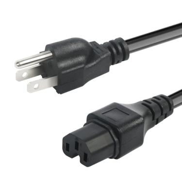 Imagem de Cabo de alimentação de 3 pinos para máquina de café Hamilton Beach modelo 40616 peças de substituição para computadores Farberware, monitores de 3 pés de comprimento, 16 AWG resistente