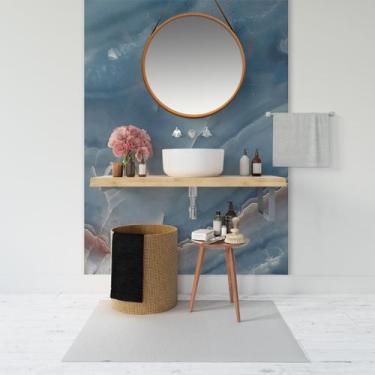 Imagem de Papel de Parede Painel 3D Mármore Azul Escuro 1,5M viníl Revestimento 