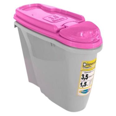 Imagem de Dispenser Porta Ração Home 3,5 Litros Plast Pet - Vermelho