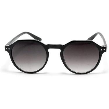 Imagem de Óculos de Sol Feminino/Óculos De Sol Masculino Redondo Pequeno Preto U