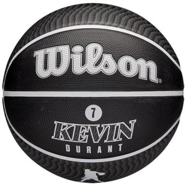 Imagem de Bola De Basquete NBA Player Icon Outdoor Durant Size 7 Wilson, Preto
