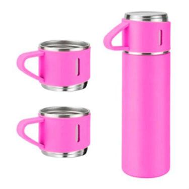 Imagem de Kit Garrafa Térmica Com 2 Xicaras para Bebidas Quentes ou Frias Divers