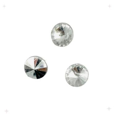 Imagem de Colagem Chaton Diamante Plástico Transparente 8mm 100pçs 12g - Macall