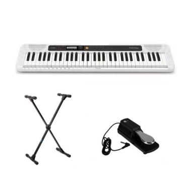 Imagem de Teclado Casio Casiotone CT-S200 WH com Suporte e Pedal