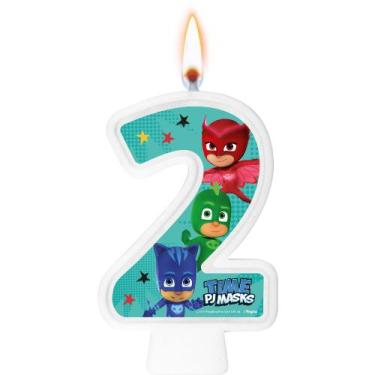 Imagem de Vela PJ Masks Festa De Aniversário De 1 Á 5 Anos - Regina Festa