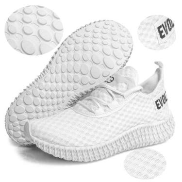Imagem de Tênis Boost Masculino Evoltenn Esporte Casual Colmeia, 37, Branco