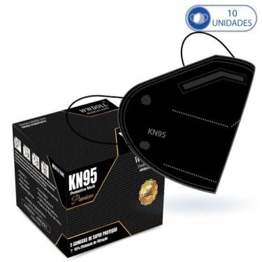 Imagem de 10 Unidades de Máscaras Kn95 Premium Pretas WWDoll
