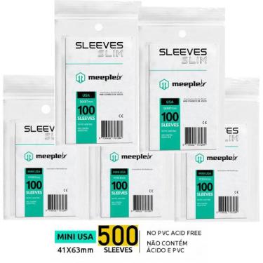 Imagem de 500 Sleeve Economico Tamanho Mini USA 41x63mm Protetor Carta - MeepleB