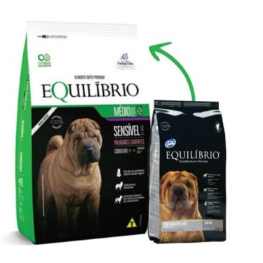 Imagem de Ração Equilíbrio para Cães Adultos Sensíveis Porte Médio Cordeiro 12kg