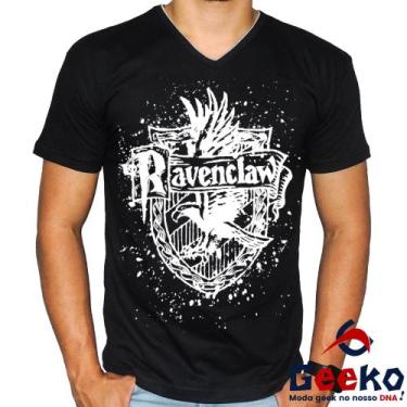 Imagem de Camiseta Corvinal 100% Algodão Harry Potter Ravenclaw Geeko, Preto gol