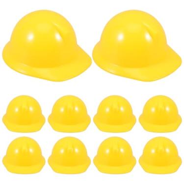 Imagem de Abaodam Yellow Construction Hats 10Pcs Soft Plastic Mini Construction Party Hat for Doll Dress Up Play Supplies and Favors