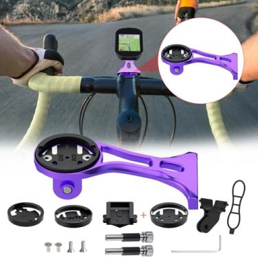 Imagem de BIKOOCO Suporte frontal para computador para bicicleta - GPS leve e câmera de ação compatível com Garmin, Wahoo, Bryton, Cateye - Acessório de guidão ideal de 32 mm para bicicletas de montanha,