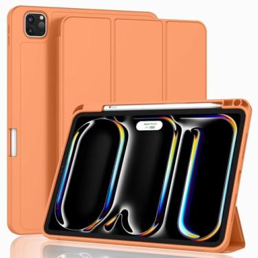 Imagem de ZryXal Capa para iPad Pro 2024 de 11 polegadas M4 (5ª geração) com suporte para lápis, capa inteligente para iPad [suporta Pencil Pro e Pencil (USB-C)], suporta Touch ID e despertar/hibernar