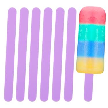 Imagem de ONLYKXY 20 peças de palito de sorvete reutilizável de 11,4 cm mini bastão de acrílico para artesanato faça você mesmo, molde de bolo de doces, etiquetas de plantas, remoção de pelos, cera e mistura de