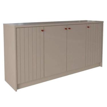 Imagem de Buffet para Sala de Jantar Lia 100% MDF com 4 Portas Cimol Off White 3